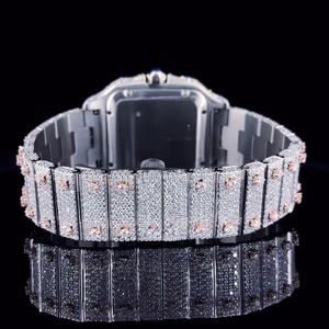 Elegante Reloj de Cuarzo de Acero Inoxidable con Moissanita de Diseño, Esfera Lujosa y Delicada con Detalles de Gemas Brillantes, Cuarzo Duradero - Product Image 3