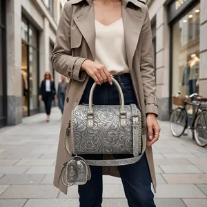 Vintage Women's <b>Handbag</b> Genuine Leather Bags Shoulder Bags designer Pattern Leather <b>Handbags</b> for Women - Product Image 2