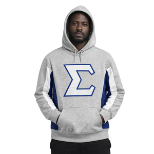 Sweat à capuche gris Phi Beta Sigma, vêtement de fraternité grecque, design classique, confort premium et coupe élégante pour tous les jours - Product Image 1