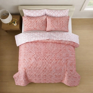 Juego de Cubrecamas Bloomingdale de 3 Piezas, Diseño Sólido con Pespunte en Diamante, Mezcla de Algodón T-150, Ropa de Cama para Toda Temporada, Uso Doméstico, Estilo Duradero - Product Image 3