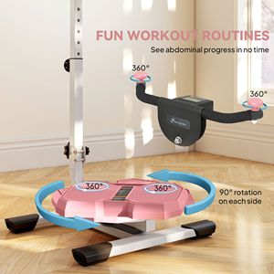 Tabla Abdominal Plegable Rosa con Pantalla LCD y Deslizadores para Ejercicios de Cintura, Equipo de Entrenamiento Eficaz para Hombres y Mujeres - Product Image 5