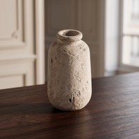 Vase à fleurs en céramique artisanale, style rustique minimaliste moderne, en terre cuite, non verni, pour décoration de table, 8-12 pouces