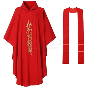 Uniforme de Sacerdote Católico, Sotana de Manga Larga de Poliéster de Alta Calidad, Túnica de Iglesia Personalizada para el Clérigo, Venta al por Mayor OEM - Product Image 1