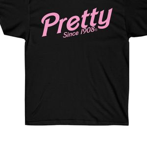 Camiseta negra de manga corta para mujer con estampado gráfico bonito en rosa, camiseta informal de algodón con cuello redondo, camiseta de moda de verano, suave y cómoda - Product Image 4
