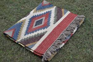 Alfombra Kilim de Yute de Fibra Natural – Alfombra Reversible Hecha a Mano para Sala de Estar y Hotel, Suministro Directo de Fábrica - Product Image 2