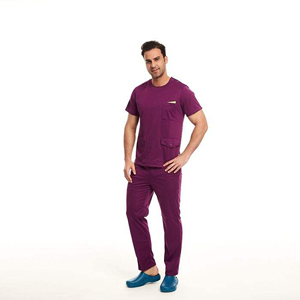 Veste d'uniforme médical anti-rides personnalisée en usine, extensible, pour infirmières, ensembles d'uniformes médicaux - Product Image 3