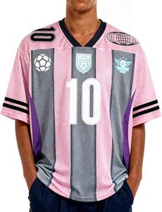 Tissu de maillot de sport en polyester rayé rose et noir avec texture à pois pour vêtements de football, OEM ODM, imprimé sur mesure, respirant - Product Image 6