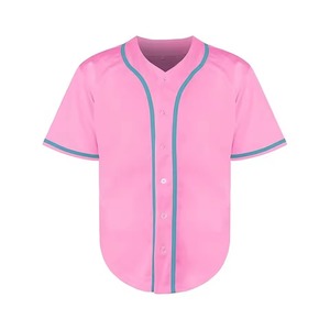 Yellow V-Neck Baseball Jersey Short Sleeve Button Front Breathable <b>Polyester</b> Unisex Adult Sport Apparel - Product Image 2