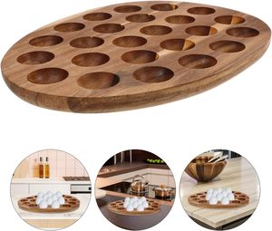 ถาดใส่ไข่ทำมือจากไม้กระถินณรงค์ ถาดไม้สำหรับใส่ไข่ จานเสิร์ฟ ชาร์คูเทอรีบอร์ด ของตกแต่งครัว ของตกแต่งบ้านสำหรับงานอีสเตอร์ - Product Image 2