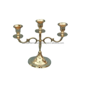 <b>Brass</b> Table Decorative Candle Taper Holder With Gold Finished And New Design For Home Decor For Office Decor - Product Image 2