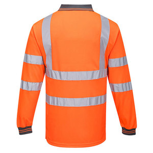 Long Sleeve High Visibility Security Work Uniform Polo Shirt Reflective Tape Construction Safety Polo Shirts - Product Image 2