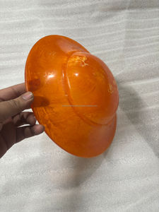 Prix réduits Bols de service en résine de couleur ambre hautement polis faits à la main nouveau design en forme et couleur de taille personnalisée - Product Image 3