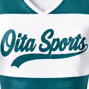 Ensemble d'uniformes de cheerleading sublimés blancs et turquoise sans manches – Haut et jupe athlétiques pour l'entraînement, la performance et la compétition - Product Image 3
