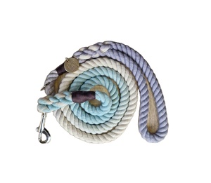 <b>Light</b> Color Ombre Handmade Cotton Dog <b>Rope</b> Leash <b>Rope</b> Lead Heavy Duty Handmade Colorful Braided Cotton <b>Rope</b> Dog - Product Image 1