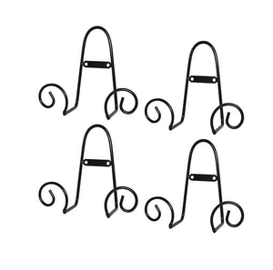 Support de rangement en métal noir pour assiettes, 8 pouces, pour livres et organisateur de rangement - Product Image 4