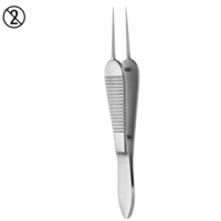 Pince à ligature droite à usage unique, jetable, en acier inoxydable, instrument chirurgical ophtalmique, outil de suture NAZIR HABIB CE