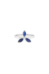 Blue Sapphire and Diamond Ring in 92.5 Sterling Silver KLSR-11873 - Product Image 2
