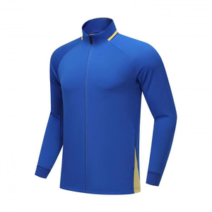 Navy Blue Tracksuits 100% Polyester Full <b>Zipper</b> <b>Jacket</b> Coat Men's Outdoor Training <b>Jacket</b> - Product Image 4