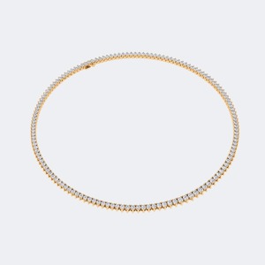 Collier de luxe en diamant de laboratoire rond brillant de 10,30 CTW en argent sterling 925, couleur EF, clarté VSVVS - Product Image 3