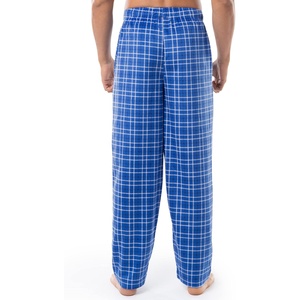 <b>Men's</b> Plaid Plus Size Silky Flannel Sleep <b>Pant</b> Blue <b>White</b> Lining Soft Cozy Relaxed Fit Breathable Loungewear Pajamas - Product Image 3