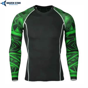 <b>Men</b> Full Sleeve Rash Guard Compression Shirt UPF 50+ UV Protection Quick Dry Breathable Eco-Friendly <b>Swim</b> Surf <b>Top</b> - Product Image 3