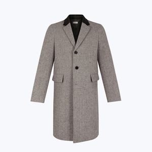 สินค้ามาใหม่ เสื้อโค้ทเทรนช์ผ้าขนสัตว์สำหรับผู้ชาย ฤดูใบไม้ผลิ/ฤดูใบไม้ร่วง/ฤดูหนาว ปกคอปกยาว ติดกระดุมแบบปกปิด กันน้ำ ระบายอากาศได้ดี - Product Image 1