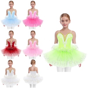 Robe de ballet tutu pour filles de 3 à 12 ans, costume de scène de danse, robe superposée pour événements sur le thème du ballet, danse de salon - Product Image 1