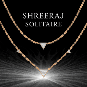 Minimalist Triangle Round Lab Grown Diamond Dual Layer <b>Pendant</b> Necklace 14K Yellow <b>Gold</b> Everyday Jewelry Wholesale Manufacturer - Product Image 3