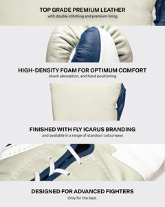 Guantes de Boxeo Profesionales de Cuero Genuino OEM ODM, Color Personalizado, Impermeables, Transpirables, Guantes de Boxeo de Competición Premium - Product Image 3
