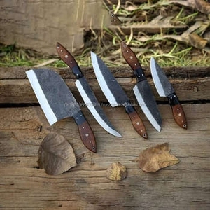 Ensemble de 5 couteaux de chef professionnels de style japonais en acier, écologiques, avec logo personnalisé, pour cuisine - Vente chaude - Product Image 4