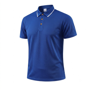 Elegante Camisa Polo Azul Rey para Hombre, Cuello Camisero, Manga Corta, Corte Regular, 200 GSM - Product Image 1