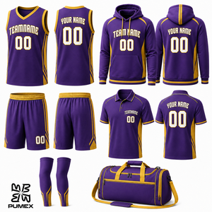 Ensemble de maillots de basketball unisexe, débardeur en mesh sublimé, short, sweat à capuche, polo, sac de sport, vêtements d'équipe toutes saisons, fabricant - Product Image 3