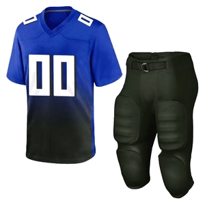 Custom Made <b>Man</b> Rugby Shirt and <b>Shorts</b> Kit Team Football Wear White Blue Design Long Sleeve - Product Image 3