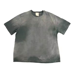 Best Sale Men's <b>Distressed</b> Embroidered Knitted T-Shirts 100% Cotton Breathable Soft Comfort Eco-Friendly Summer <b>Top</b> Quality - Product Image 1