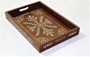 Wooden Serving Platters Wooden Charcuterie Boards for Party Food Dish Rectangle Acacia Wood <b>Trays</b> Home Decor - Product Image 2