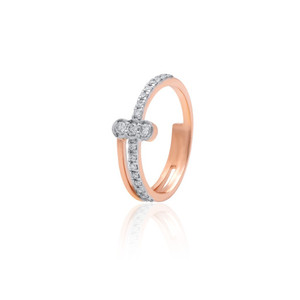 Anillo de Diamantes de Laboratorio en Oro de 14K, Tres Tonos: Oro Rosa, Blanco y Amarillo, 2.300 g, Anillo de Compromiso de Lujo para Mujer, Certificado IGI, Fabricante - Product Image 2