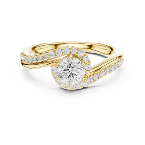 Anillo de Compromiso, Boda y Aniversario para Mujer, con Diamante Cultivado en Laboratorio E VS de 0.50 CT, Corte Clásico, Oro Sólido de 14K, Certificado IGI - Product Image 5