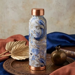 Elegant Printed Double <b>Wall</b> Eco-Friendly Copper Bottle for Home Office Gym Travel Durable Ayurvedic Water <b>Storage</b> Buy Direct - Product Image 2