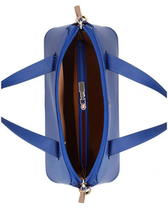 Bolso de Mano de Cuero Genuino Azul para Mujer, de Alta Calidad, con Cierre, Asas Suaves y Duraderas, Gran Capacidad, Colores Personalizables, Logotipo Personalizado, OEM 2026 - Product Image 3