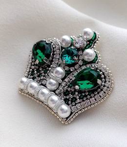 MD HANDICRAFTS Stylish Handmade Embroidery Beaded Brooches <b>Accessory</b> for Women & Children for <b>Weddings</b> and Parties - Product Image 1