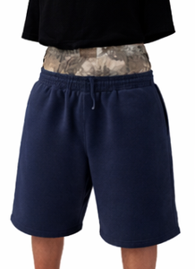 Double Waist Canvas Men's Shorts | <b>Layered</b> Streetwear Style | Oversized Fit | Breathable Drawstring Closure | 100% Cotton | - Product Image 5