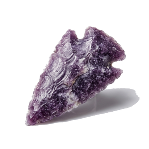 Puntas de flecha de piedra, cristal de lepidolita natural, puntas de flecha de jaspe elegante curativas, gemas, venta al por mayor de cristales - Product Image 2