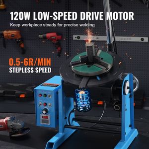 Posicionador de Soldadura Rotatorio de 50 kg con Mesa Giratoria de 0-90 Grados, 0.5-6 RPM, 120 W, Mandril de Torno de 3 Mordazas de 12.4 Pulgadas - Product Image 5