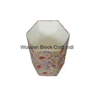 Poubelle décorative en carton fait main pour bureau et salle d'étude, avec impression à la main, poubelle de recyclage pour cuisine, décoration intérieure - Product Image 5