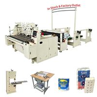 Máquina Rebobinadora de Papel Higiénico Totalmente Automática con Motor y Engranajes, 150-200m/min, Laminación con Pegamento para Pequeñas Fábricas