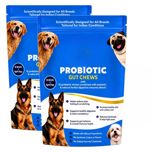 Friandises à mâcher probiotiques pour chiens de toutes races, soutien digestif, renforcement immunitaire, friandises naturelles à mâcher, mélange prébiotique à base de plantes - Product Image 1