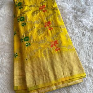 Sari indio de crepé de seda khadi puro con bordado zari, para bodas, diseño elegante, para fiestas nupciales, ropa étnica, lo último en moda para mujeres y niñas. - Product Image 1