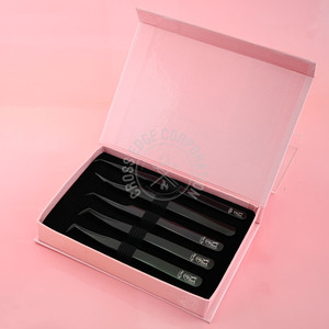 Venta al por mayor de pinzas de extensión de pestañas agarre de diamante pinzas de arranque de volumen curvo para extensiones de pestañas mejores pestañas individuales - Product Image 1