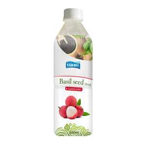 OEM de alta calidad 500ml de semillas de albahaca jugo de fruta bebida HACCP HALAL ISO certificado puré con sabor Vietnam fabricante botella diseño - Product Image 2