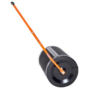 Épandeur de tourbe et de compost de jardin large de 24 pouces avec poignée en T, 3 hauteurs réglables, en acier thermolaqué, pour engrais - Product Image 1